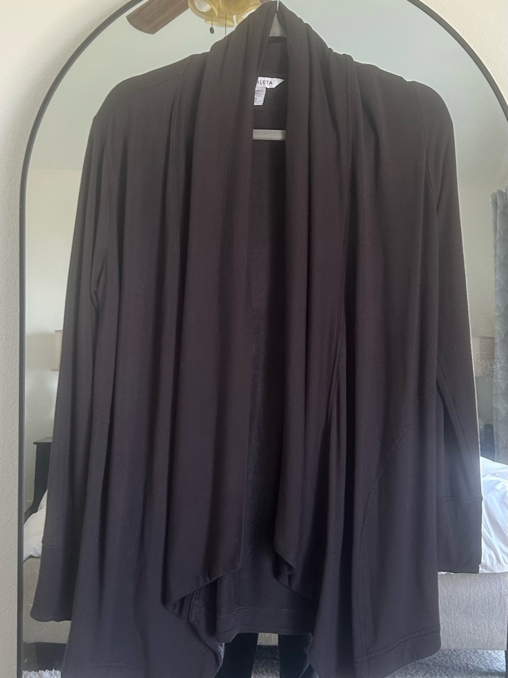 Athleta  dark gray Draped Open-Front ultra soft Cardigan XS